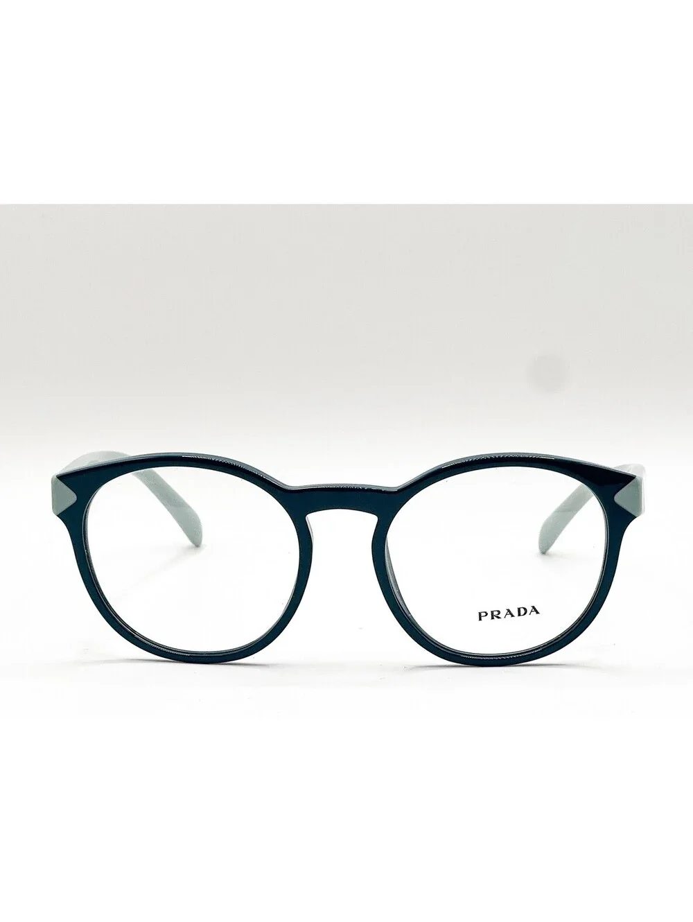 Prada Vpr 16T VIO-1O1 Dark Teal Round Authentic Eyeglass Frames 52-18-140